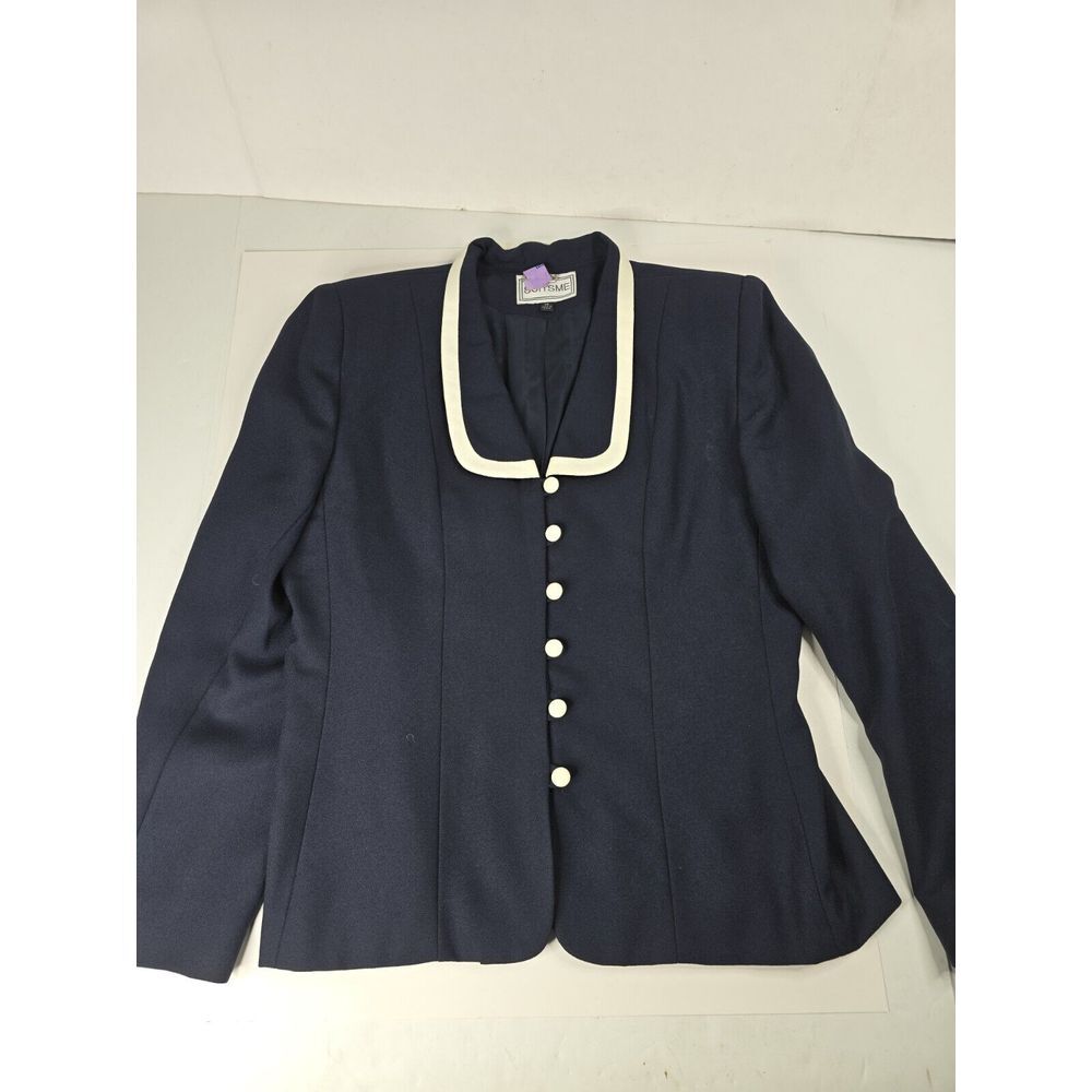 Vtg Women's SuitsMe Blazer Size 14 Button Formal Prop Business Office 80s 90s US